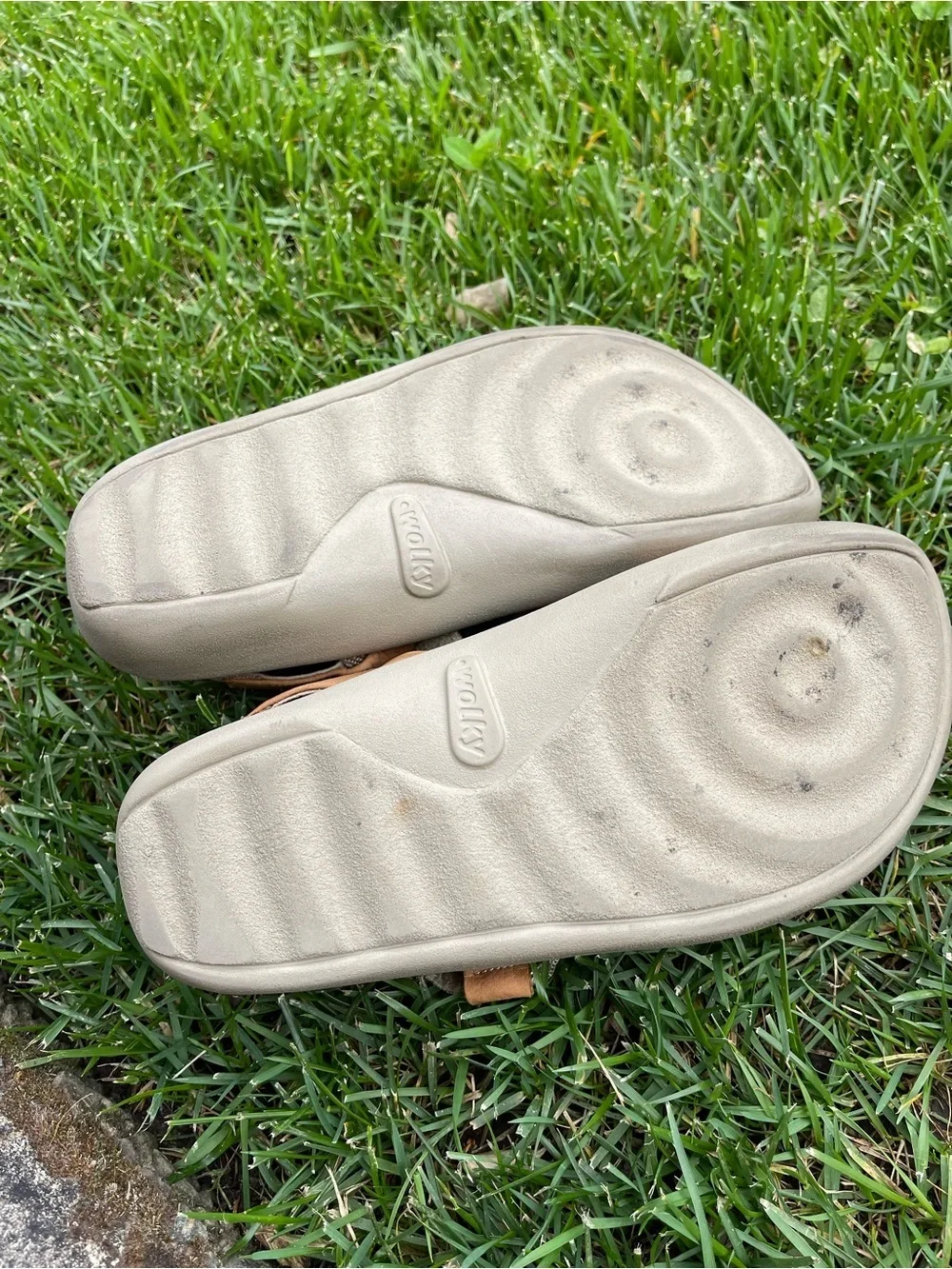 Wolky Jewel Leather Walking Sandals Tan Beige Adjustable Comfort Eu 38 US 7-7.5
